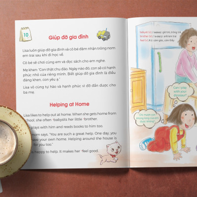 Sách - One Story A Day - CUỐN 7 : 365 câu chuyện phát triển IQ, EQ cho bé - Bản song ngữ tặng kèm file nghe