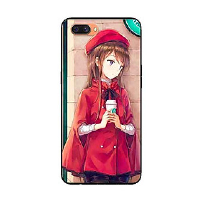 Ốp Lưng Dành Cho Oppo A12e mẫu Nàng Đồng Phục Đỏ - Hàng Chính Hãng