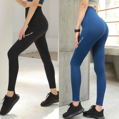 Gym, Yoga, Aerobic Nữ Dáng Dài Chất Liệu Vải Dệt Kim Co Giãn, Cạp Cao Thấm Mồ Hôi Tốt