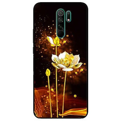 Ốp lưng dành cho Xiaomi Redmi 9 - Redmi 9A - mẫu Sen Trắng Vàng 2