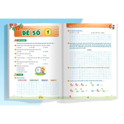 Sách - Phiếu Ôn Hè Toán Và Tiếng Việt Lớp 3 - Combo 2 Cuốn - Megabook
