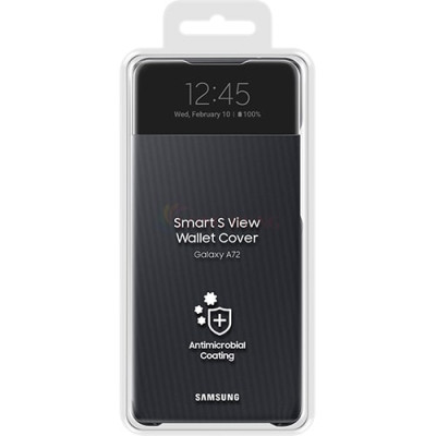 Bao da kháng khuẩn Smart S View Wallet Cover Samsung Galaxy A72 EF-EA725 - Hàng Chính Hãng