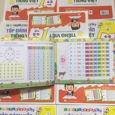 Sách - Tập đánh vần Tiếng Việt (Bí quyết giúp con đọc tiếng Việt thông thạo 4-6 tuổi) Tặng Kèm Thẻ Ghép Vần