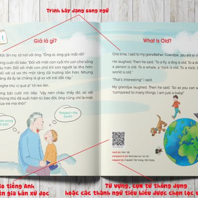 Sách - One Story A Day - CUỐN 12: 365 câu chuyện phát triển IQ, EQ cho bé - Bản song ngữ tặng kèm file nghe
