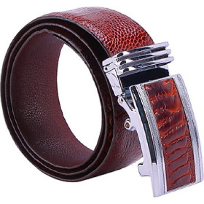 Thắt Lưng Nam Da Đà Điểu Bản Lớn Huy Hoàng HT4420 - Nâu Đỏ