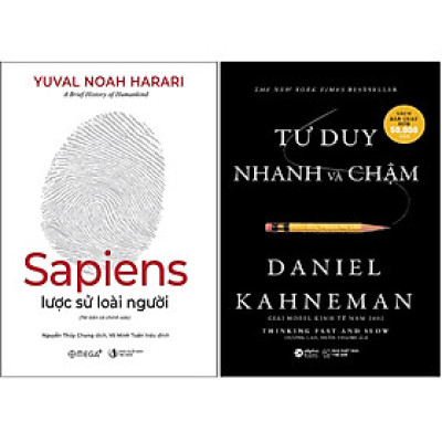 Combo Sách Kỹ Năng Kinh Điển : Lược Sử Loài Người - Tư Duy Nhanh Và Chậm ( Bìa Cứng )