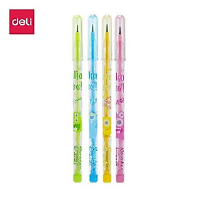 Set 4 bút chì khúc Deli C095 / C086  - Chì đốt Deli CC095 / EC086 không cần gọt thay ruột dễ dàng