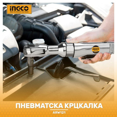 CẦN SIẾT HAI CHIỀU DÙNG KHÍ NÉN 1/2 INCH INGCO ARW121 - HÀNG CHÍNH HÃNG