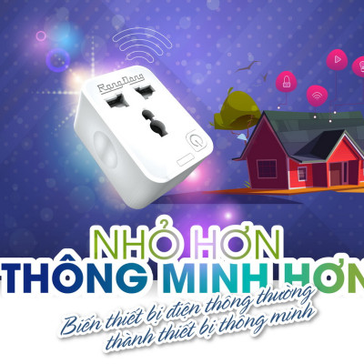 Ổ cắm wifi đơn chính hãng Rạng Đông Model: OC.01.WF 16A
