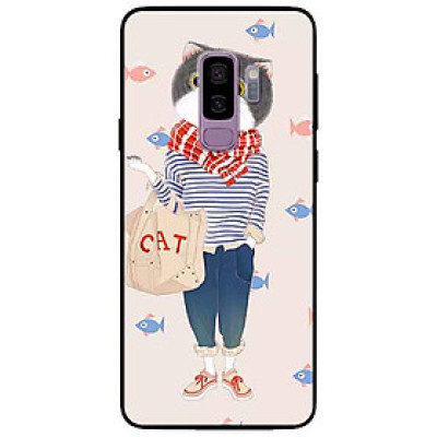 Ốp lưng in cho Samsung S9 Plus Mẫu Người Mèo