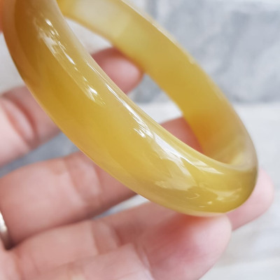 Vòng Nữ Bản Hẹ Mát mèo Vàng nhẹ Ni 53mm x Cao 7mm x dầy 7mm Nữ 50kg - 55kg Hợp nữ mệnh thổ mệnh kim mệnh thuỷ ạ