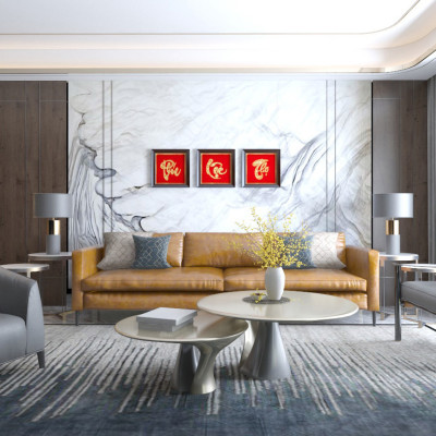 Tranh thư pháp chữ Lộc mạ vàng 