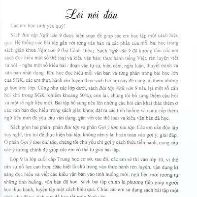 Sách - Bài Tập Ngữ Văn 9 - Tập 1 (Cánh Diều) (Chuẩn)