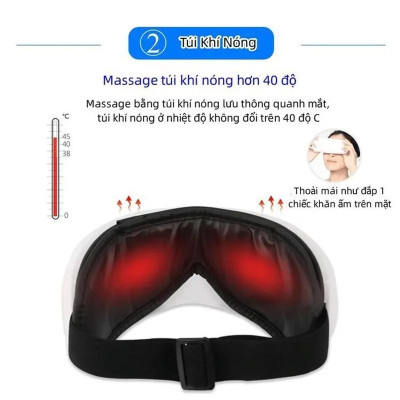 Máy Massage Mắt GDV Kết Hợp Chế Độ Rung Kết Nối Bluetooth, Làm Giảm Căng Thẳng Mệt Mỏi Và Lưu Thông Máu Cho Mắt - Hàng Chính Hãng