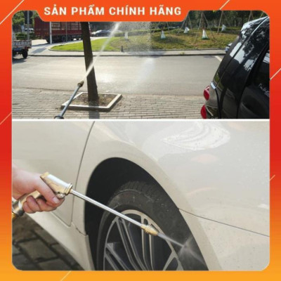 Bộ dây vòi xịt nước ️ , tăng áp 3 lần, loại 7m, 10m 206701-3 đầu đồng, cút đồng, + mở chai