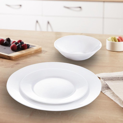 Bộ 3 đĩa (dĩa) thủy tinh sâu lòng Luminarc Everyday 22cm N2056*3 | Hàng chính hãng