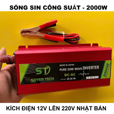 Kích Điện Nhật Bản 2000W Sóng Sin Chuẩn – Dùng Cho Gia Đình, Xe Hơi, Cực Ổn Định, ĐÈN TRANG TRÍ , ĐỒNG HỒ TREO TƯỜNG