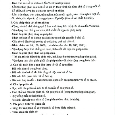 Kiểm Tra, Đánh Giá Năng Lực Học Sinh Lớp 4 Môn Toán - Học Kì 1