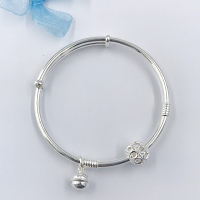 Vòng Tay Lắc Tay Cho Bé Chuông Bóng Hoa S925 Bảo Hành Vĩnh Viễn LTE133