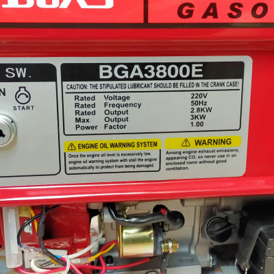 MÁY PHÁT ĐIỆN BGAS BGA-3800E 100% DÂY ĐỒNG ( KHỞI ĐỘNG ĐIỆN)- HÀNG CHÍNH HÃNG