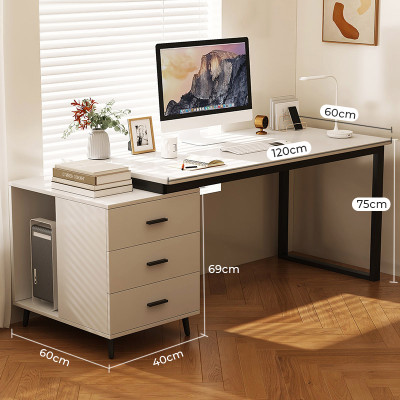 Bàn làm việc kèm tủ hồ sơ đa năng chất liệu gỗ MDF phủ melamine thương hiệu IGA - GM196