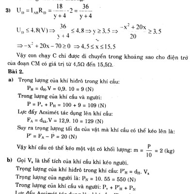 Lời Giải Đề Thi Học Sinh Giỏi Vật Lí Lớp 12