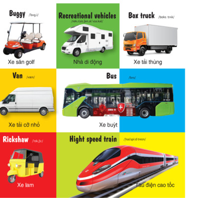 Sách - 100 Từ Đầu Tiên - Các phương tiện giao thông - Song Ngữ (VT)