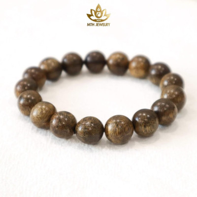 Vòng Tay Trầm Hương Đeo Tay Tròn Đơn Size 12mm 