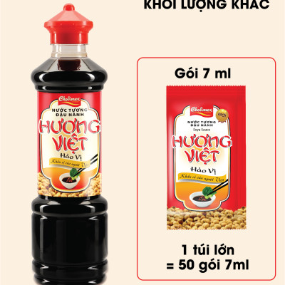 Nước tương Hương Việt Hảo Vị 7ml (01 túi gồm 50 gói tiện lợi sử dụng)