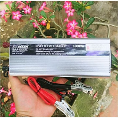 BỘ KÍCH ĐIỆN TỪ 12V LÊN 220V CÔNG XUẤT CHUẨN 1000W KIÊM SẠC BÌNH ẮC QUY XÀI ĐIỆN GIA ĐÌNH