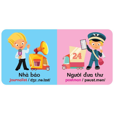 	Từ Điển Bằng Hình Đầu Tiên Của Bé - Jobs - Nghề Nghiệp (Song Ngữ Anh-Việt) _VT