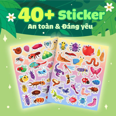 Sách - Trò Chơi Bóc Dán - Cảm Xúc Côn Trùng (2 Trang Stickers) - Megabook
