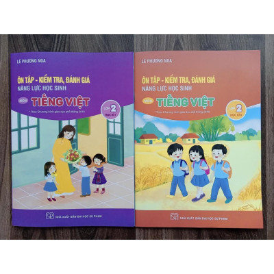 Sách - Combo 2 cuốn Ôn tập - Kiểm tra, đánh giá năng lực học sinh môn Tiếng Việt lớp 2 - học kì 1 + học kì 2