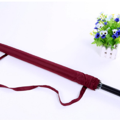 Ô cán dài đi mưa cỡ lớn 24 nan chồng lật cao cấp màu đỏ đô