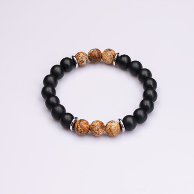 Vòng tay nữ đá Obsidian 8 ly + 6Picture Obsidian