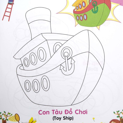 Bé Tập Tô Màu Và Học Tiếng Anh Theo Chủ Đề - Thế Giới Đồ Chơi