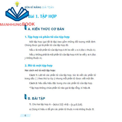 Sách: Rèn Kĩ Năng Giải Toán Lớp 6 - Tập 1 (Theo Chương Trình Giáo Dục Phổ Thông Mới)