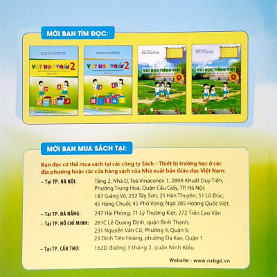 Vui Học Toán Lớp 2 - Tập 1 (Dành Cho Buổi Thứ Hai - Bộ Sách Chân Trời Sáng Tạo) (2022)