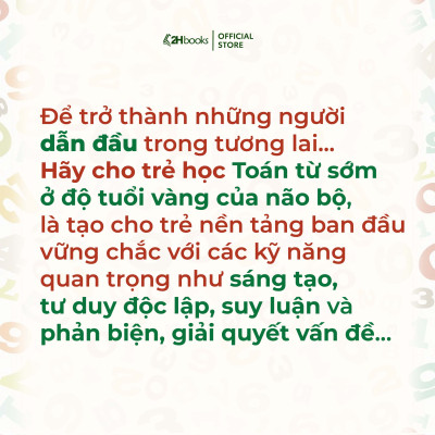 Sách Toán cho bé, Phát triển tiềm năng toán học cho trẻ - Toán  học cho trẻ mẫu giáo - Lớp lá 2 (Tái Bản 2021)- 2HBooks