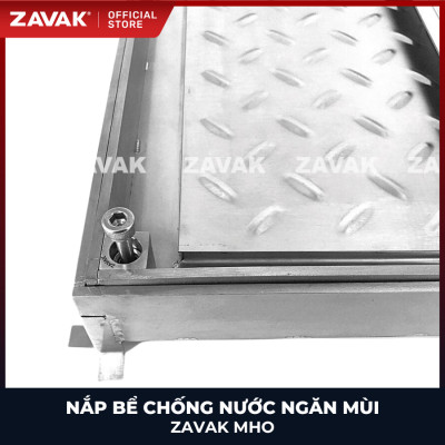 Nắp bể ngầm chống nước ngăn mùi inox ZAVAK MHO-70 / KT 70x70cm, lát gạch 1,5cm/ tải tối đa 510kg