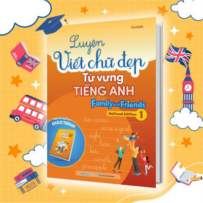 Sách - Luyện Viết Chữ Đẹp Từ Vựng Tiếng Anh - Family And Friends - National Edition 1, 2, 3 - Combo 3 Cuốn - Megabook