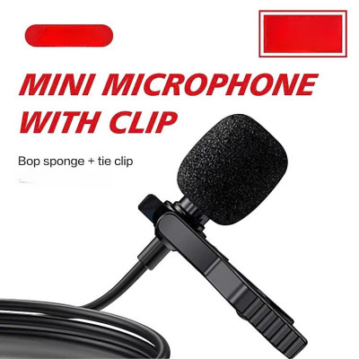 Mic Thu Âm Chân 3.5mm Dành Cho Điện Thoại, Máy Quay, Máy Trợ Giảng Kèm Jack Tai Nghe 3.5mm Micro - Hàng Chính Hãng