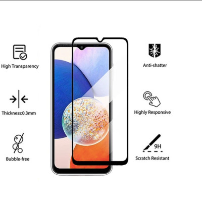 Kính Cường Lực Full Màn 9D Cho Samsung Galaxy A14, A24, A34, A54 Tấm Dán Màn Hình Độ Cứng 9H  - Hàng chính hãng