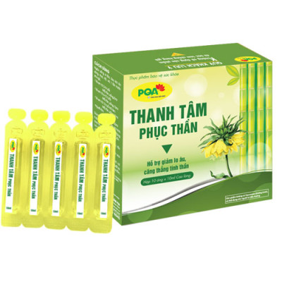 Thanh Tâm Phục Thần PQA Thành Phần Thiên Nhiên Hỗ Trợ An Thần, Giảm Lo Âu, Căng Thẳng Hộp 10 Ống