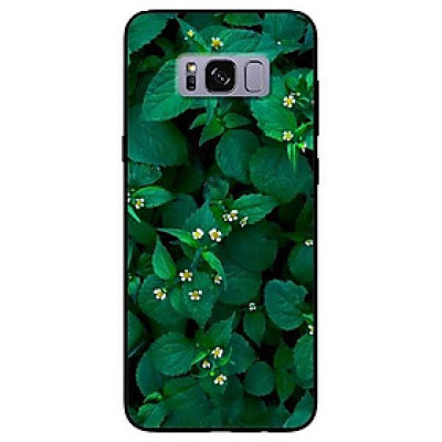 Ốp lưng dành cho Samsung S8 - S8 Plus - S9 Plus mẫu Lá Xanh Hoa Trắng