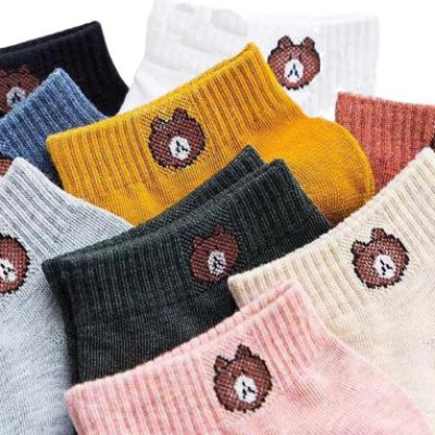 Combo 10 Đôi Tất, Vớ Gấu Cổ Ngắn Chất Cực Mịn Nhiều Màu, Đeo Thay Đổi Cả Tuần - PK033