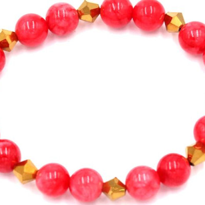 [Mệnh Hỏa, Thổ] Chuỗi Tay Đá Ngọc Tủy Đỏ 8 ly FTTOV20