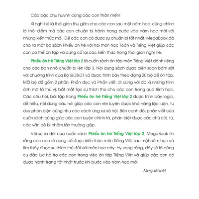 Phiếu Ôn Hè Tiếng Việt 2 (Theo Chương Trình Giáo Dục Phổ Thông Mới)