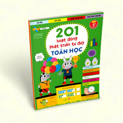 Sách cho bé - 201 Hoạt Động Phát Triển Tư Duy - Toán Học - Sách tương tác - Dành cho trẻ từ 5 tuổi