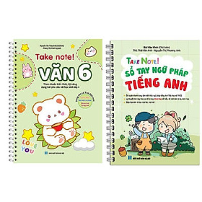Sách - Take Note! Văn 6 - Có Lò Xo + Take Note - Sổ Tay Ngữ Pháp Tiếng Anh - Có Lò Xo - Minh Thắng